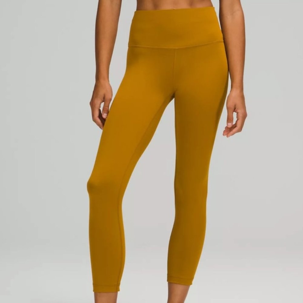 Lululemon Wunder Train High-Rise Crop 23" Gold Spice